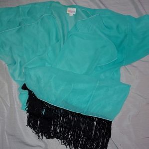 Lularoa Monroe Kimono with fringe